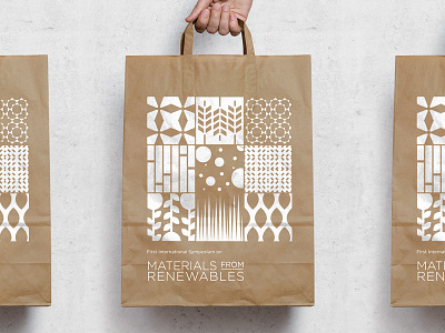 Renewable Materials bag branding icon logo material molecule nano organic recycle renew resources
