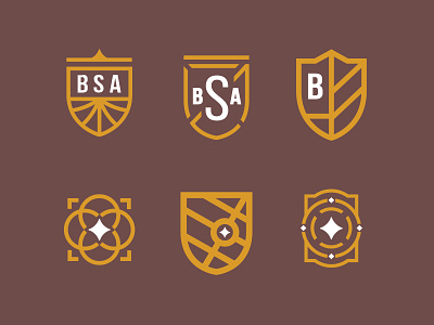 BSA Crests & Marks badge crest icon integrate link logo map shield symbol unity
