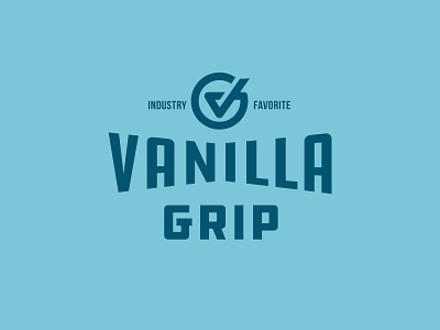 Vanilla Grip check mark flat design g icon industry favorite lock up logo type v vanilla