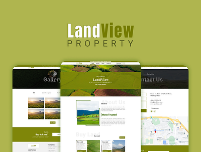 LandView Property design typography ui ux web web design