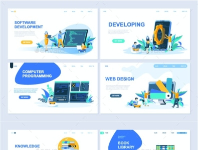 Collection of Landing Page Templates set