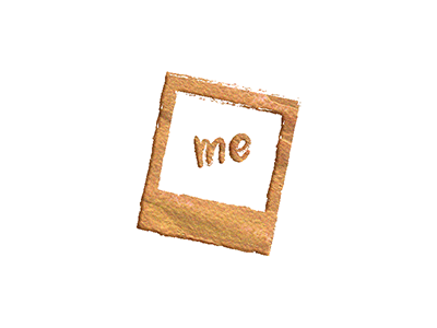 "About Me" Icon gold icon ink me pen photo photograph pic polaroid texture
