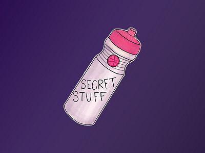 Dribbble's Secret Stuff bottle hydrate madness march sports sweat water
