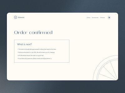 Successful order app bicycle design order product typography ui