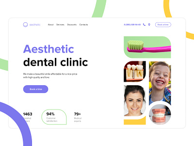 Hero page for dental clinic landing