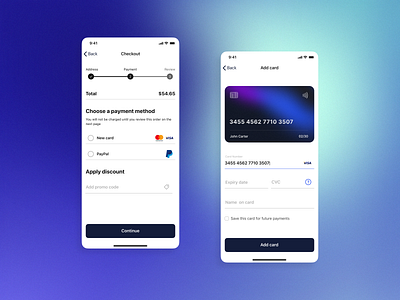 Credit Card Checkout app card checkout design mobile pay payment ui ux