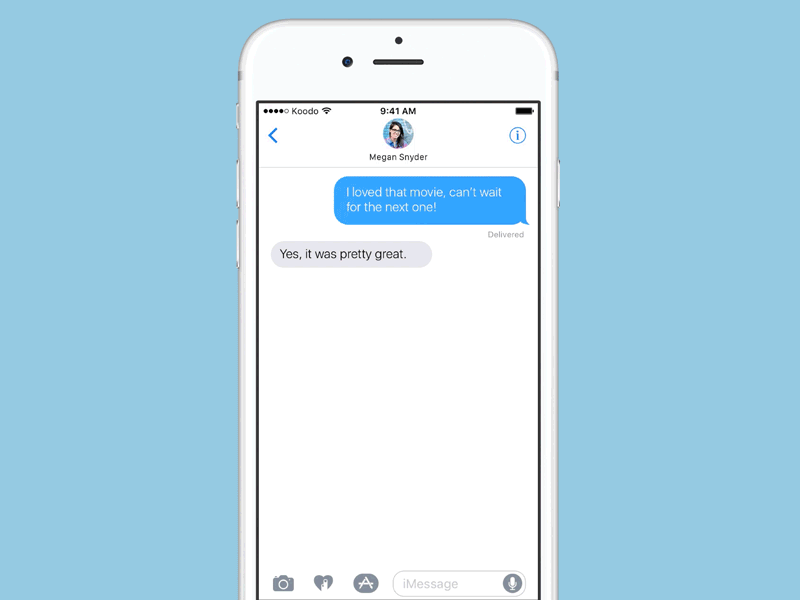 iMessage - Remind me later animation apple imessage ios iphone ui ux