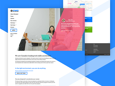 Bitmaker Labs - Landing page career education jobs landingpage layout learning marketing webdesign website