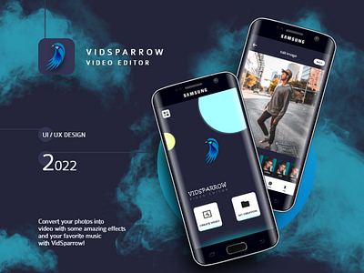 Photo to video Maker - VidSparrow adobe photoshop adobe xd android app design app app design branding design illustration logo ui