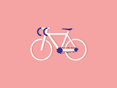 Vintage Transportation bicycle bike flat design hipster icon line pink pink pallete racing bike road bike shadow vintage