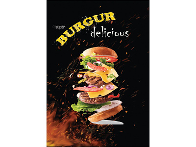 burger poster branding graphic design logo ui