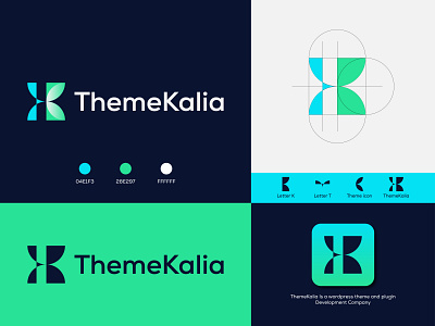 ThemeKalia adobe illustrator app app icon branding comapny corporate logo development eyecatchy graphic design lettermark logo logo minimal minimalist theme wordpress