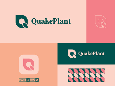 Quakeplant logo adobe illustrator branding clean graphic design logo simple