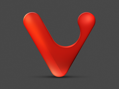 Vivaldi depth icon red shading