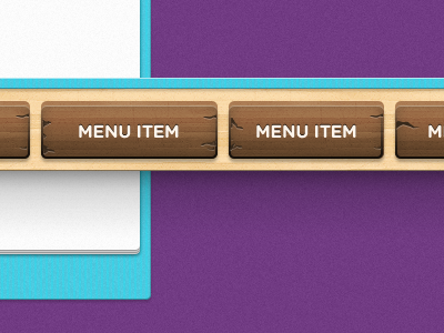W.I.P Wodden UI elements buttons menu wood