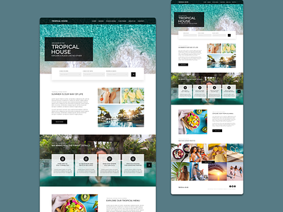 Tropical House adobe xd design ui ux web design webdesigner website
