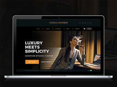 Vamavapor E-Hookah Website darktheme ecommerce ui ux website