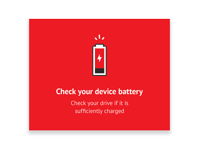 Battery status app battery iconography illustration low message mobile ui ux warning