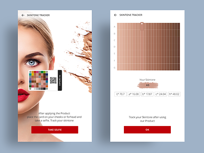 Skintone Tracker ios makeup mobile app skintone tracker ui ux