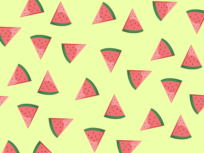 Love for some Melons colors flat illustration pattern print
