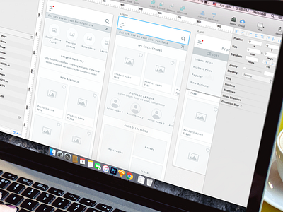 Wireframe for new project ecommerce mobile app product discovery ui ux wireframe