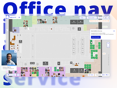 Office navigation and desk booking service