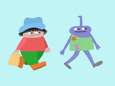 Simo and Fraz character design illustration vector