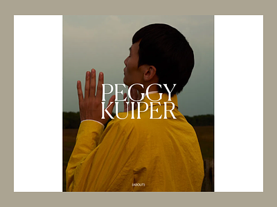 Peggy Kuiper art art direction concept design editorial photography site teaser typography ui ux website