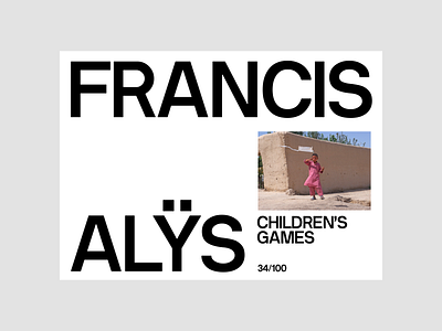 Francis Alÿs, Portfolio N°1
