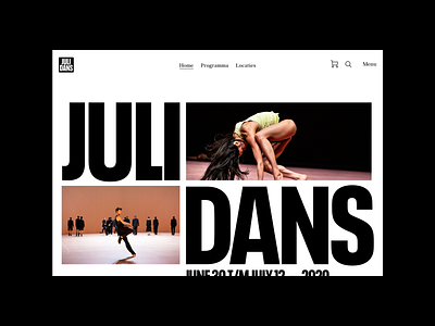 Julidans 2020 Festival, Homepage art art direction design digital editorial festival grid julidans layout magazine photography site type typography ui ux website