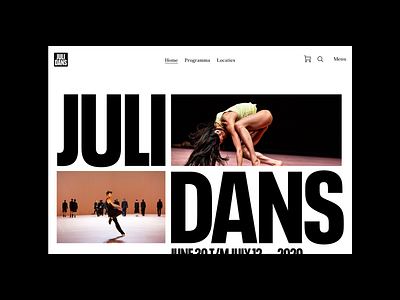 Julidans 2020 Festival, Homepage