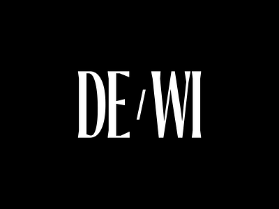 DE/WI, Logo art art direction brand brand design branding branidentity editorial idenity identity branding identity design logo minimal simplicity type typeface typography