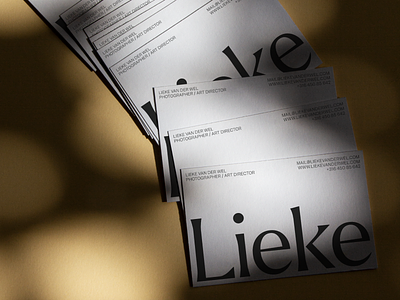 Lieke van der Wel – Cards art art direction blackwhite branding business cards cards design editorial photography print printing simplicity type typography