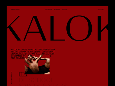 Kalok, Project hover animation art art direction branding design editorial graphical grid hover hover state layout photography portfolio site typography ui ux website