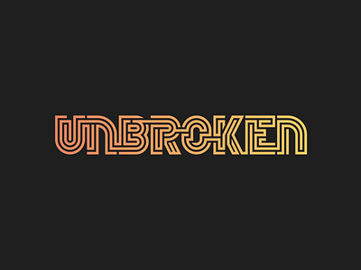 Unbroken animation brand clothing crossfit fitness gym logo logotype sports