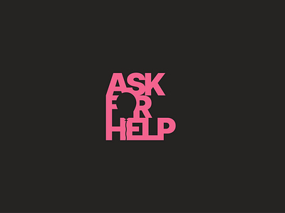 Ask For Help brand illustrator logo mental health awareness mentalhealth suicide prevention