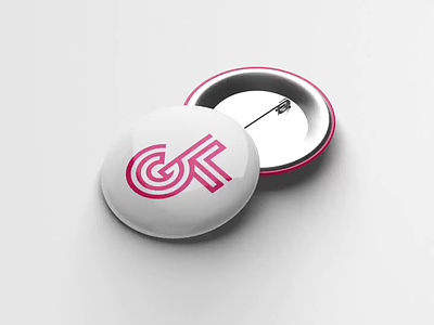 GT Monogram brand branding illustrator logo mockup monogram pin badge