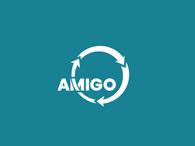 Amigo Technology brand branding cycle illustrator logo three step