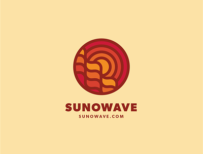 Sunowave brand branding logo sunset