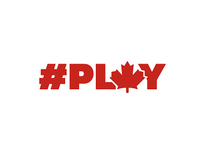 #PLAY brand branding design hashtag illustrator logo maple leaf soccer wordmark