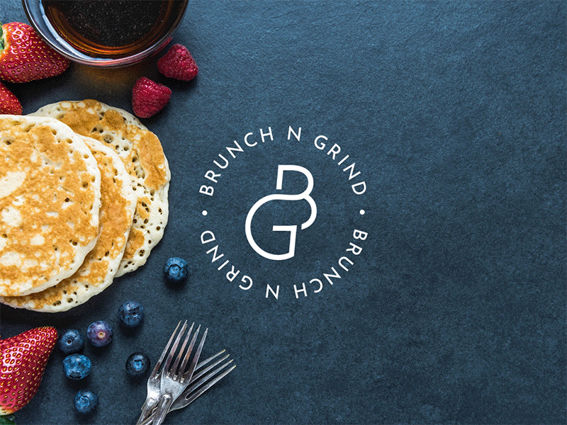 Brunch n Grind animation branding breakfast brunch fitness food health illustrator logo