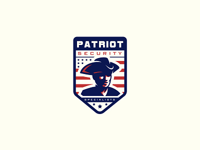 Patriot Security badge badge logo man logo patriot patriot logo