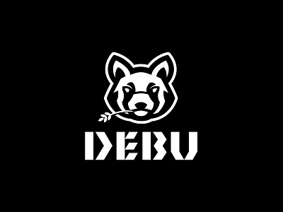 DEBU animal logo bear bear logo panda logo red panda singer logo