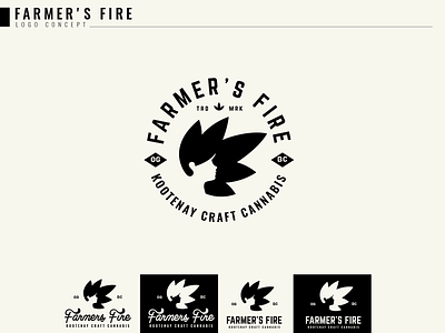 Farmer s Fire badgelogo cannabis logo cbd logo stamp womenlogo