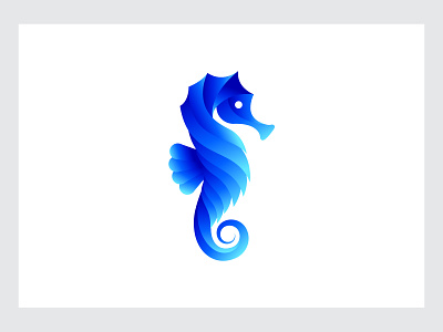Seahorse blue blue gradient purple seahorse seahorse logo
