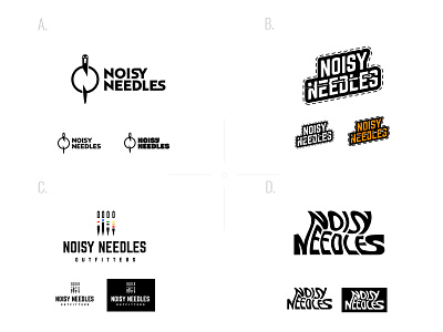 Noisy needles embroidery business logo embroidery logo needle logo needles noisy wordmark wordmark logo