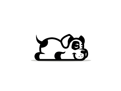 Lazy dog animal logo dog dog cartoon dog logo sleep logo