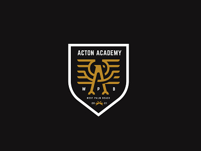 Acton Academy academy logo animal logo badge logo bird logo eagle eagle logo shield logo