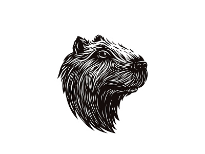 Capybara - woodcut logo