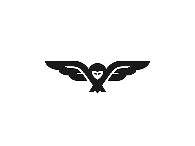 Flying owl bird logo owl owl logo wings logo